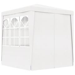 vidaXL Polyethylene & Steel Professional Party Tent W/Side Walls (250 x 250 x 240 cm, White)