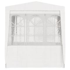 vidaXL Polyethylene & Steel Professional Party Tent W/Side Walls (250 x 250 x 240 cm, White)