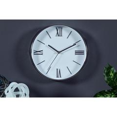 PAN Emirates Aiden Plastic Analogue Wall Clock (30 cm, Silver)