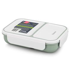 Fissman Plastic Lunch Box W/Section (20 x 14 x 5 cm, Green)