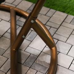 Archi Single Seater Rattan & Steel Swing Chair Danube Home