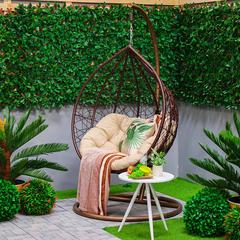 Archi Single Seater Rattan & Steel Swing Chair Danube Home