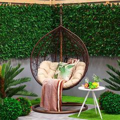 Archi Single Seater Rattan & Steel Swing Chair Danube Home