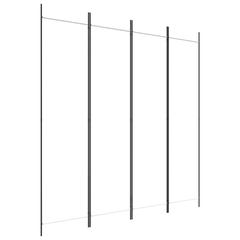 vidaXL 4-Panel Room Divider White 200x200 cm Fabric