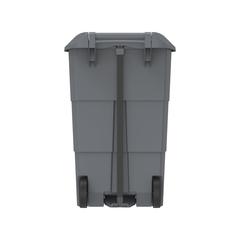 Cosmoplast Plastic Step-on Waste Bin W/Pedal & Wheels (100 L, Dark Grey)