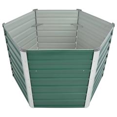 vidaXL Galvanized Steel Raised Garden Bed (129 x 129 x 77 cm)