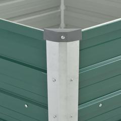vidaXL Galvanized Steel Raised Garden Bed (129 x 129 x 77 cm)