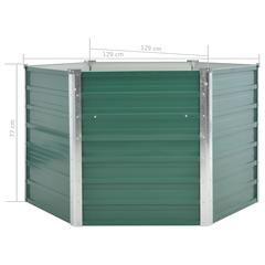 vidaXL Galvanized Steel Raised Garden Bed (129 x 129 x 77 cm)