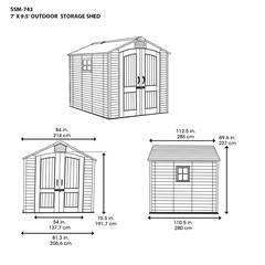 Shed Store And More Plastic Outdoor Storage Shed (214 x 285 x 227 cm)