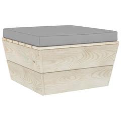 vidaXL Pallet Ottoman Cushion Grey Fabric