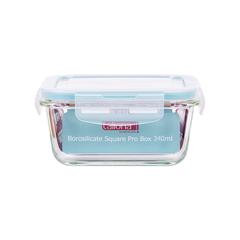 Taliona Boro Pro Borosilicate Glass Food Container (340 ml, Square)