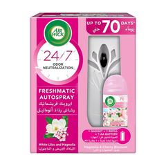 معطر جو بخاخ أوتوماتيكي مع عبوة إعادة تعبئة فريشماتيك إير ويك (زهر الكرز ، 250 مل)