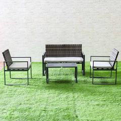 Arisa 4-Seater Steel Sofa Set W/Cushion Danube Home