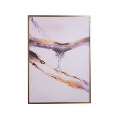 Pan Emirates Grandeur Abstract Framed Canvas Art (70 x 100 cm, Gold)
