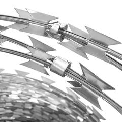 vidaXL BTO-22 Clipped Concertina NATO Razor Wire Galvanized Steel 100 m