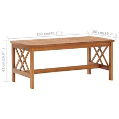 طقم كنب حديقة مكون من 4 قطع مع وسائد من خشب الأكاسيا الصلب فيدا إكس إل (102 × 50 × 43 سم)