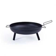 Round Metal Fire Pit (68 x 58 x 23 cm, Black)