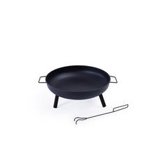 Round Metal Fire Pit (68 x 58 x 23 cm, Black)