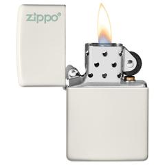 Zippo Classic Glow In The Dark Zippo Logo Windproof Lighter, 49193ZL 49193 (White)