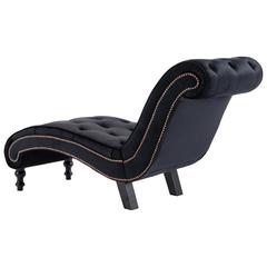 Black deals chaise lounge