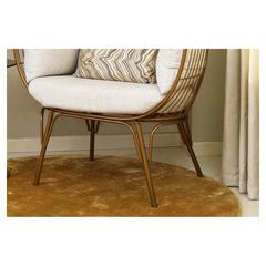 Pan Emirates Hickox Fabric & Metal Accent Chair (90 x 70 x 156 cm)