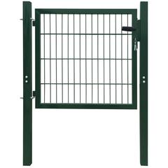 vidaXL Steel Single 2D Fence Gate (106 x 130 cm, Green)