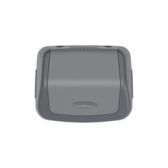 Cosmoplast Plastic Flip-Top Waste Bin W/Swing Lid (46 L, Pearl Silver)