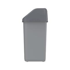 Cosmoplast Plastic Flip-Top Waste Bin W/Swing Lid (46 L, Pearl Silver)