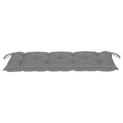 vidaXL Garden Bench with Cushion 120 cm Bamboo (Grey)