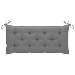 vidaXL Garden Bench with Cushion 120 cm Bamboo (Grey)