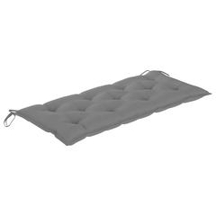 vidaXL Garden Bench with Cushion 120 cm Bamboo (Grey)