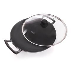 Fissman Cast Iron Wok W/Glass Lid (35 cm)