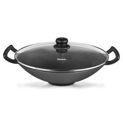 Fissman Cast Iron Wok W/Glass Lid (35 cm)