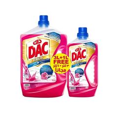 Dac Disinfectant Floor Cleaner Liquid (Rose Bloom, 3+1 L, 2 Pc.)