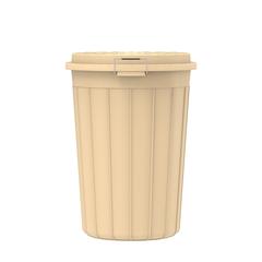 Cosmoplast Round Plastic Drum W/Lid (125 L, Ivory)