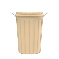 Cosmoplast Round Plastic Drum W/Lid (125 L, Ivory)