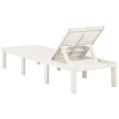 vidaXL Sun Lounger Plastic White