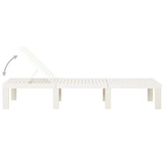 vidaXL Sun Lounger Plastic White