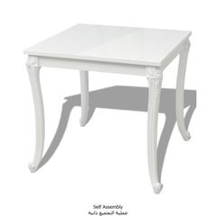 vidaXL Dining Table 80x80x76 cm High Gloss White