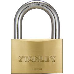 قفل نحاسي قياسي مع 3 مفاتيح ستانلي (70 مم)
