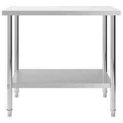 vidaXL Kitchen Work Table Stainless Steel (100 x 60 x 85 cm)