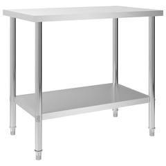 vidaXL Kitchen Work Table Stainless Steel (100 x 60 x 85 cm)