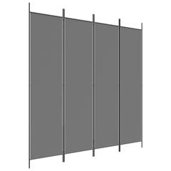 vidaXL 4-Panel Room Divider Anthracite 200x200 cm Fabric