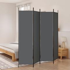 vidaXL 4-Panel Room Divider Anthracite 200x200 cm Fabric
