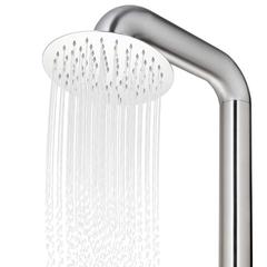 vidaXL Garden Shower with Brown Base 230 cm Stainless Steel (80 x 62 x 5 cm)
