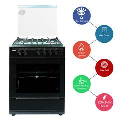 Nobel Freestanding 4-Burner Gas Cooker, NGC7407BK (60 x 55 cm)
