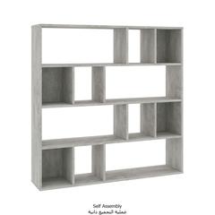 vidaXL Room Divider/Book Cabinet Concrete Grey 110x24x110 cm Engineered Wood