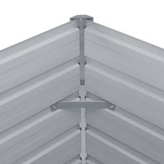 vidaXL Raised Garden Bed 160x80x77 cm Galvanized Steel Green