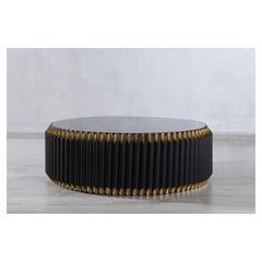 Pan Emirates Gregorian Metal & Glass Coffee Table (109 x 109 x 36 cm)
