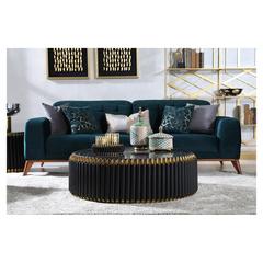 Pan Emirates Gregorian Metal & Glass Coffee Table (109 x 109 x 36 cm)